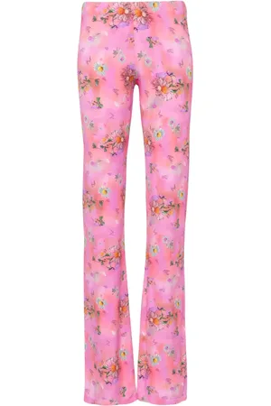 MACCAPANI Jaz floral-print flared trousers