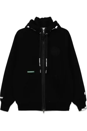 A Bathing Ape Moonface logo zip-up hoodie