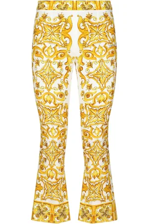 Dolce & Gabbana Majolica-print flared trousers