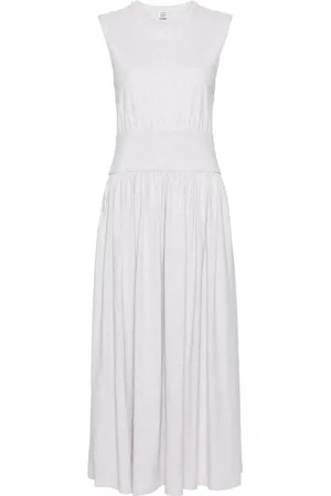 Totême Mélange-effect jersey midi dress