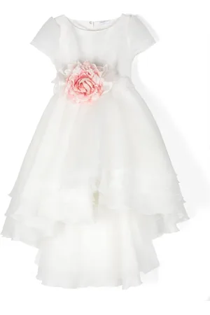 MONNALISA Floral-appliqué dress