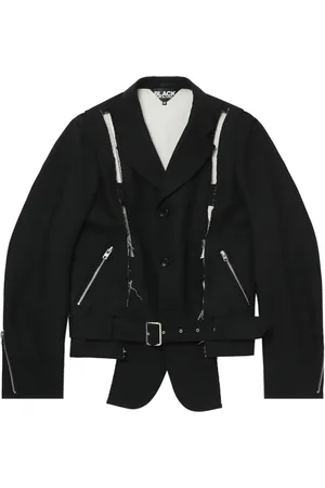 Comme des Garçons Cut-out detailed biker jacket