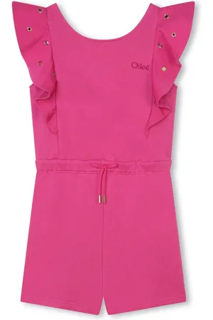 Chloé Eyelet-detailing organic cotton playsuit