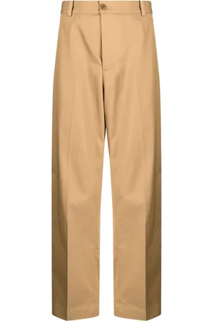 Maison Kitsuné Mid-rise straight-leg cotton trousers
