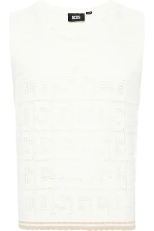 GCDS Monogram macram?? sleeveless jumper