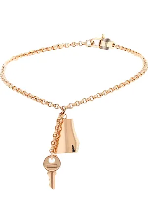 Hermès 2020s rose small Kelly Clochette chain bracelet