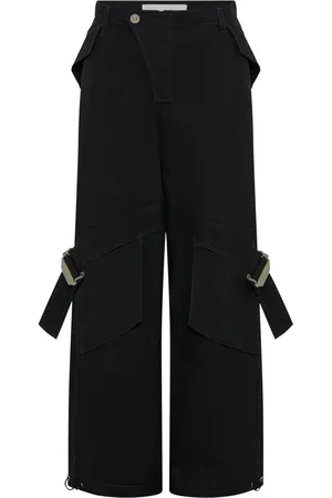 DION LEE Straight-leg organic cotton blend trousers