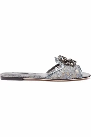 Dolce & Gabbana Rainbow Lace brooch-detail sandals