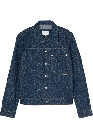 Maison Kitsuné Geometric-patterned denim jacket