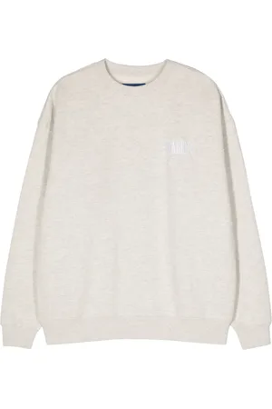 AWAKE NY Logo-embroidered mélange sweatshirt