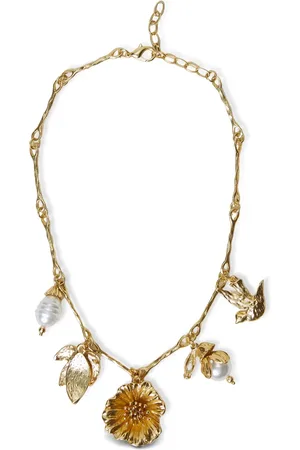 Twin-Set Floral-charm necklace