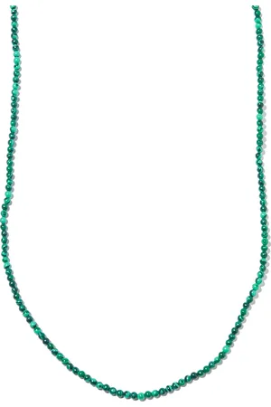 LUIS MORAIS 14kt yellow malachite beaded necklace