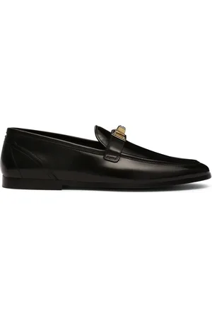 Dolce & Gabbana Logo-appliqué leather loafers