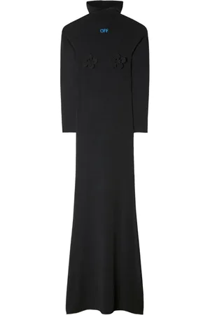 OFF-WHITE Floral-appliqu?? hooded dress