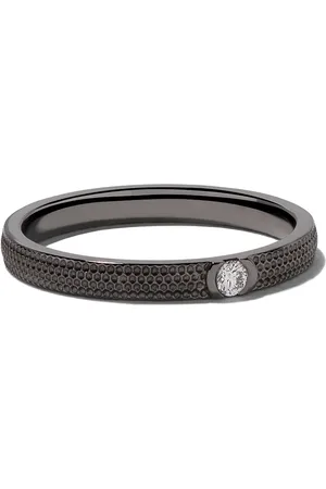 De Beers Rhodium Azulea diamond band