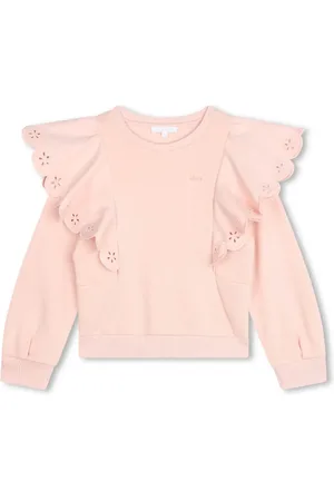 Chloé Ruffle-detail cotton sweatshirt