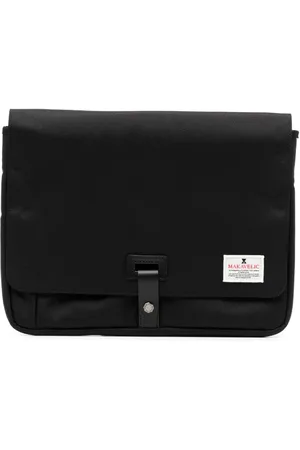 Makavelic Logo appliqué flap laptop bag