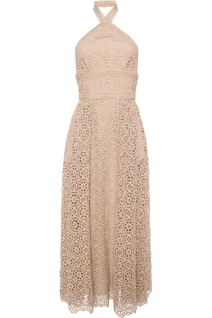 Elie saab Macramé halterneck maxi dress