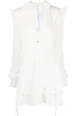 Philipp Plein Ruffled plissé midi dress