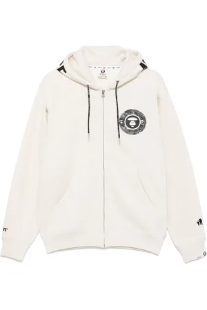 A Bathing Ape Moonface logo hooded jacket