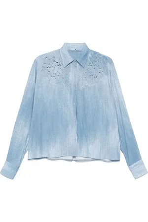 ERMANNO SCERVINO Floral-appliqué shirt