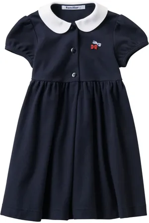 Familiar Bow-appliqu?? piqu?? dress