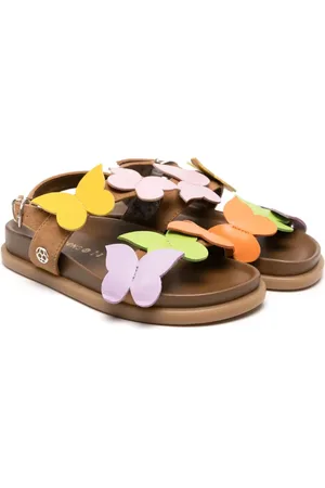 Florens Butterfly-appliqué leather sandals