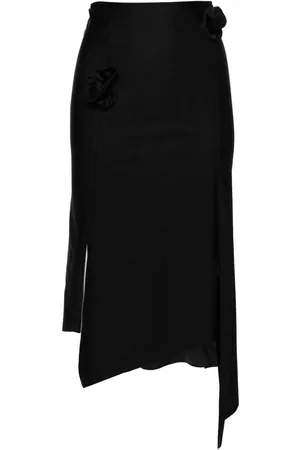 COPERNI Floral-appliqu?? asymmetric midi skirt