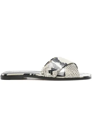 PARIS TEXAS Snakeskin-effect sandals