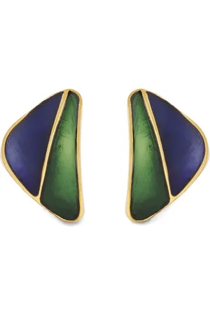 Susan Caplan 1980s enamel earrings