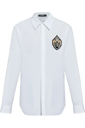 Balmain Logo-appliqué shirt
