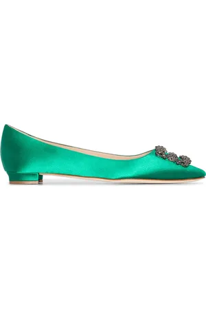 Manolo Blahnik Hangisi appliqué flat pumps
