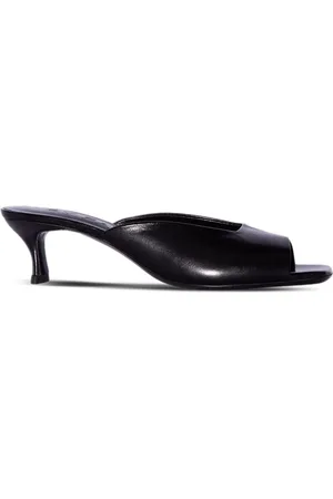 By Far 50mm Wendy leather creased sandals