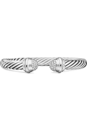 David Yurman Sterling Classic Cable diamond bracelet (7mm)