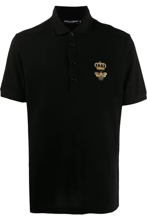 Dolce & Gabbana Embroidered piqué polo shirt