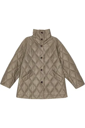 Ganni High-shine finish quilted jacket