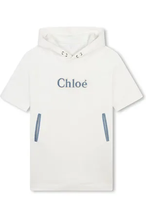 Chloé Logo-appliquéd hooded cotton dress