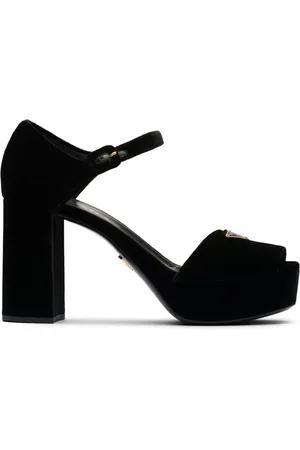 Prada 95mm Plateau velvet platform pumps
