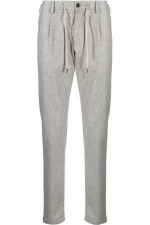 ELEVENTY Mélange-effect tapered trousers