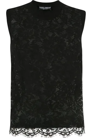 Dolce & Gabbana Lace-overlay sleeveless tank top