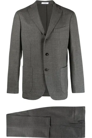 Boglioli Mélange-effect single-breasted suit