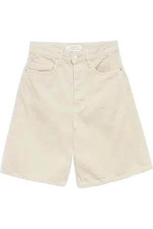STUDIO NICHOLSON Logo-patch cotton-blend shorts