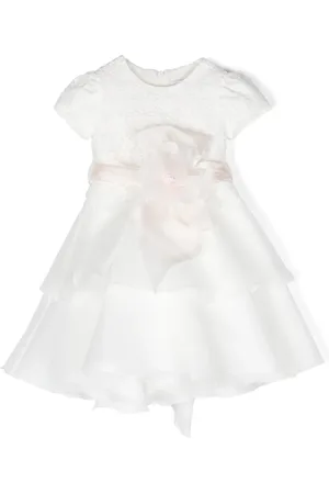 MONNALISA Doroty floral-appliqué flared dress