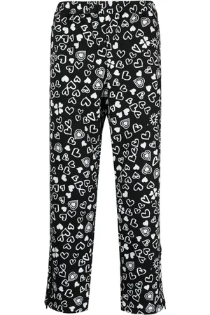 Comme des Garçons Heart-print cropped trousers