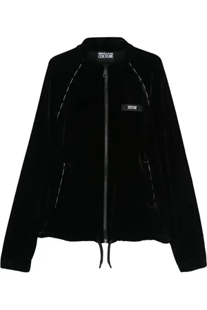 VERSACE Logo-appliqu?? velour jacket