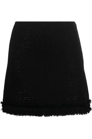 VERSACE Sequin-embellished tweed miniskirt
