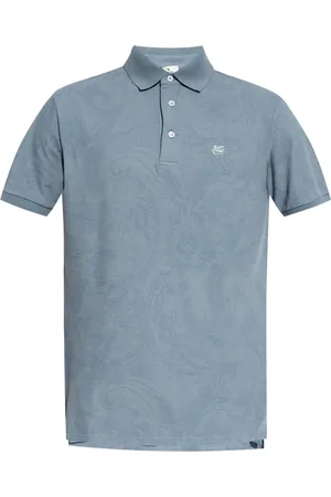 Etro Paisley-print cotton-piqué polo shirt