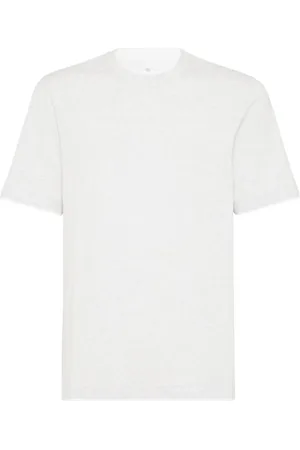 Brunello Cucinelli Mélange-effect cotton T-shirt