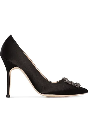 Manolo Blahnik 105mm Hangisi satin pumps