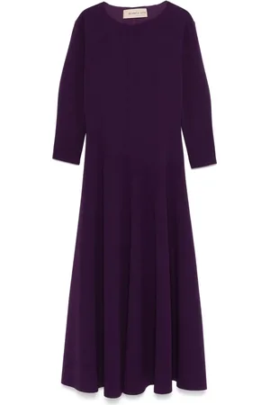 BLANCA Crepe-texture midi dress